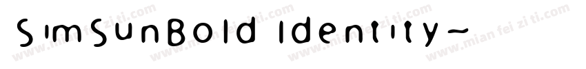 SimSunBold Identity字体转换